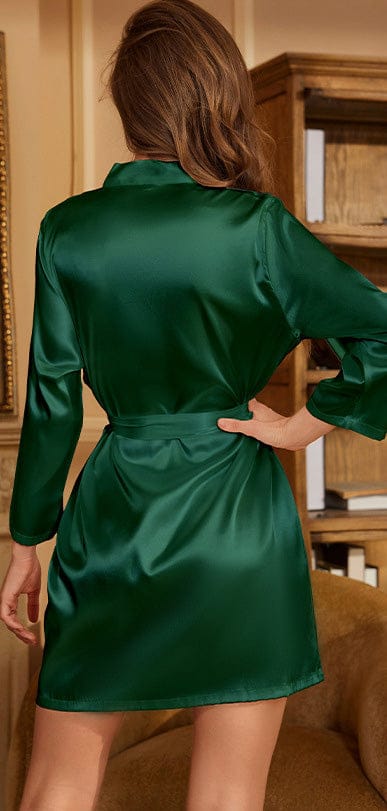 Plus Size Classic Satin Robe - A-1 Thread Vault
