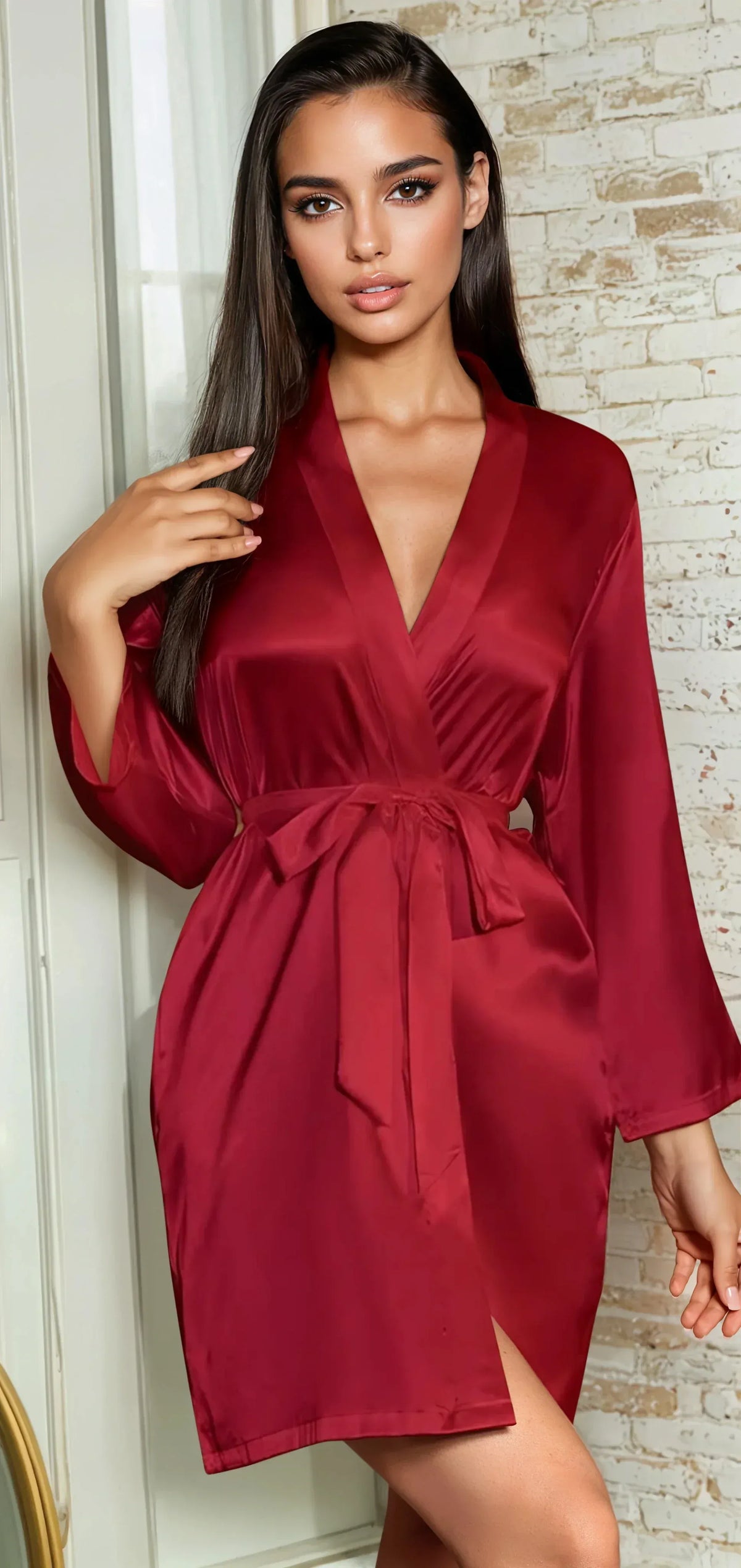 Plus Size Classic Satin Robe - A-1 Thread Vault