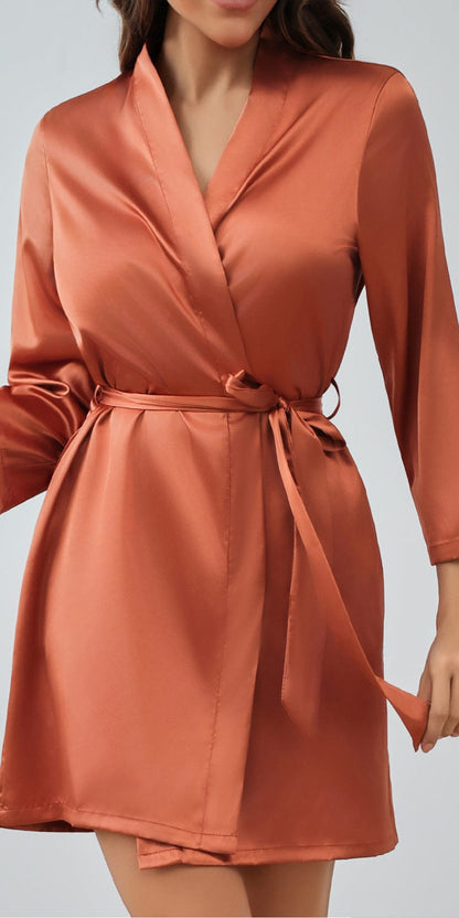 Plus Size Classic Satin Robe - A-1 Thread Vault