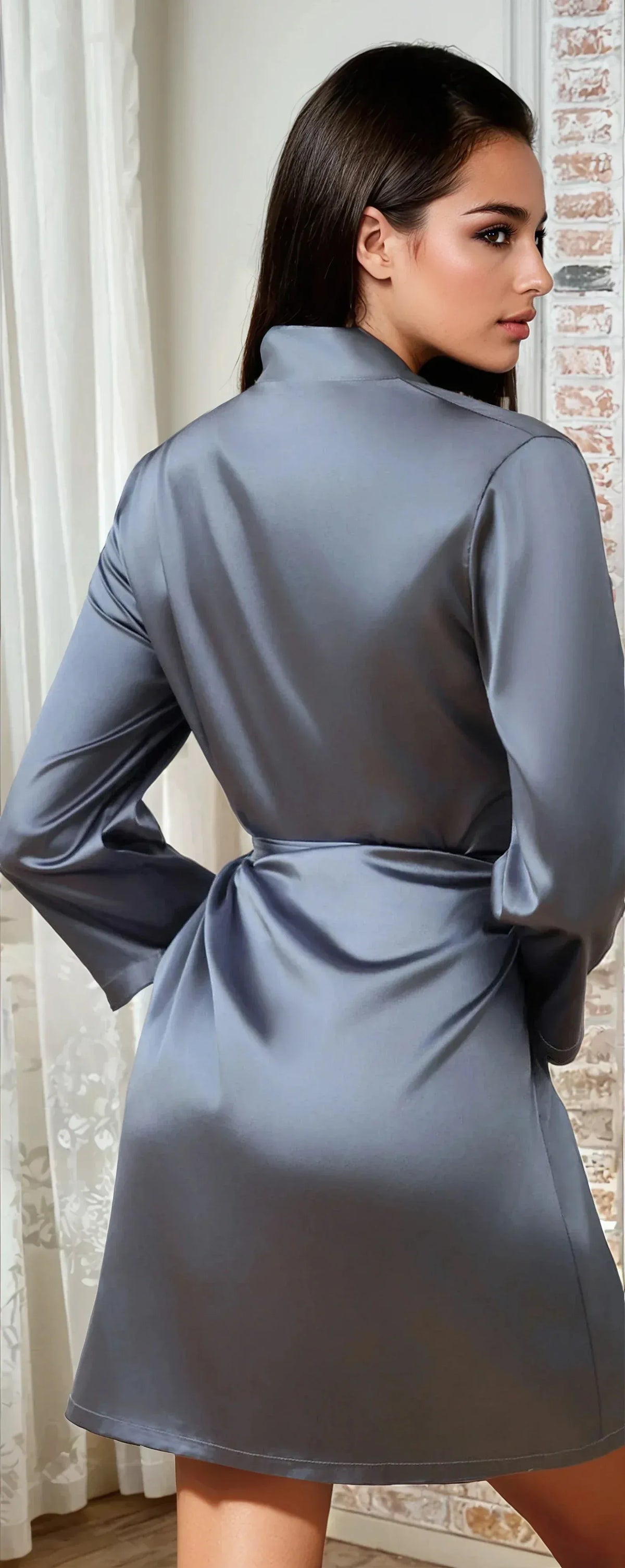 Plus Size Classic Satin Robe - A-1 Thread Vault
