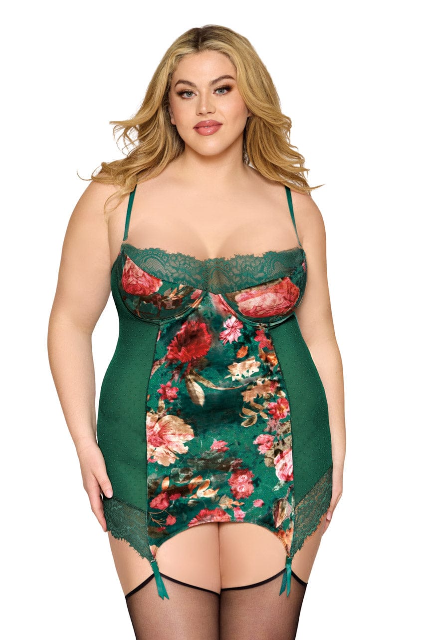 Plus Size Emerald Garden Chemise - A-1 Thread Vault