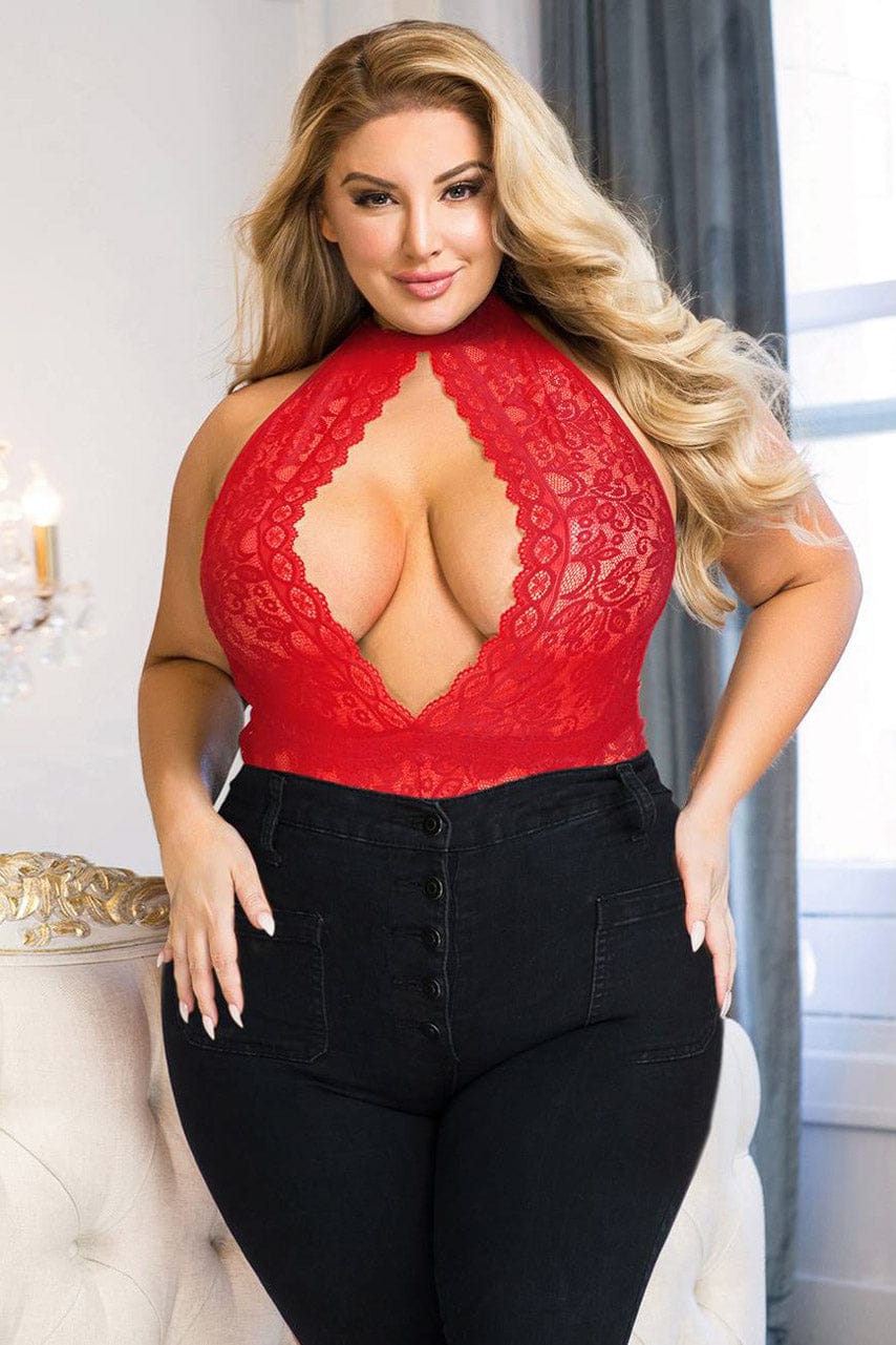 Plus Size Exquisite Lace Teddy - A-1 Thread Vault