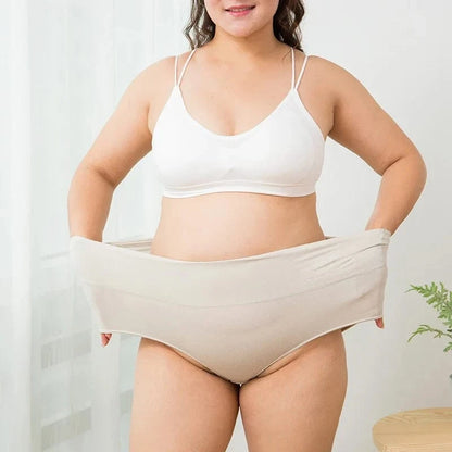 Plus Size M-5XL 4Pcs/Set High Waist Cotton Panties Women Body Shaper Underwear Soft Print Girls Briefs Slimming Female Lingerie - A-1 Thread Vault