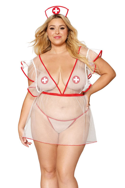 Plus Size Nurse Nighty Bedroom Costume - A-1 Thread Vault