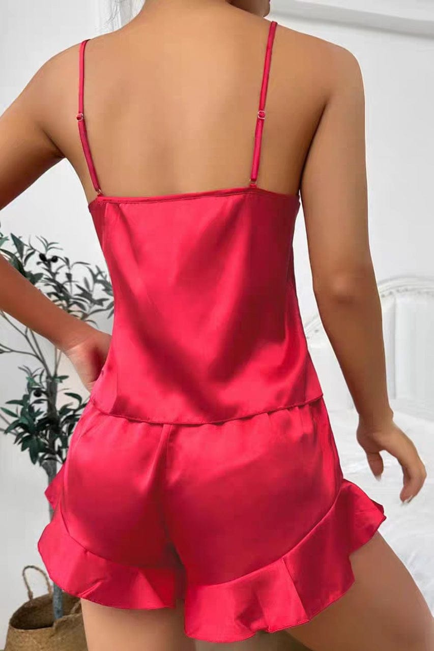 Plus Size Satin Shorts and Cami Sleep Set - A-1 Thread Vault