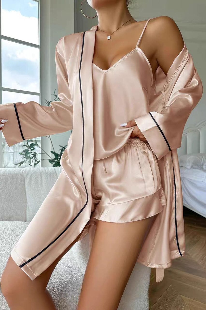 Plus Size Satin Shorts and Cami Sleep Set - A-1 Thread Vault