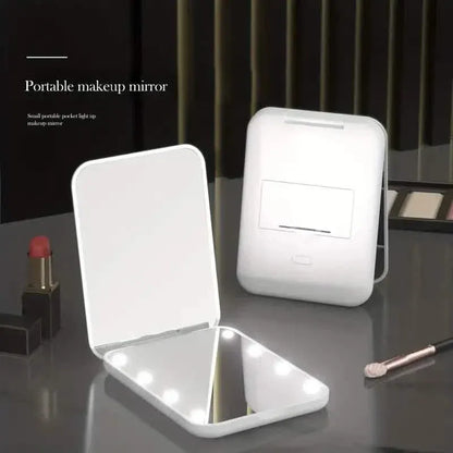 Pocket Mirror, 1X/3X Magnification LED Compact Travel Makeup Mirror - A-1 Thread Vault