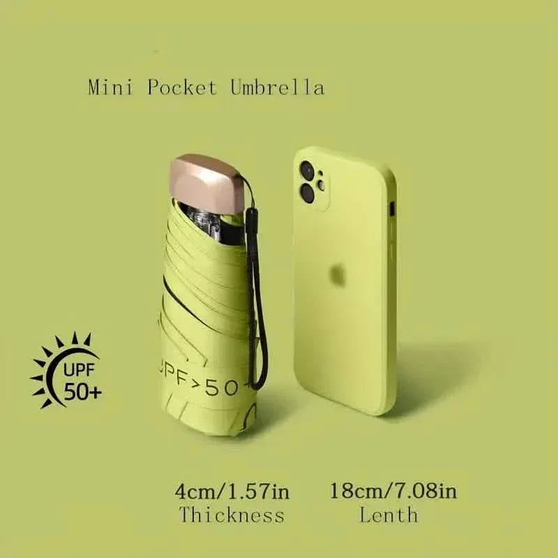 Pocket Windproof UV50 Anti-sunburn Rain Umbrella - A-1 Thread Vault