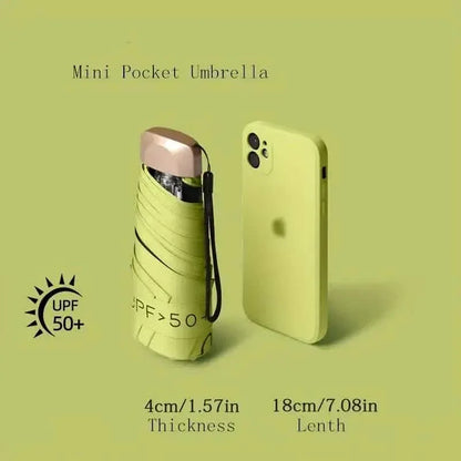 Pocket Windproof UV50 Anti-sunburn Rain Umbrella - A-1 Thread Vault
