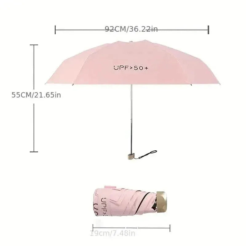 Pocket Windproof UV50 Anti-sunburn Rain Umbrella - A-1 Thread Vault