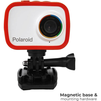 Polaroid Sport Action Camera 720p 12.1mp, Waterproof Camcorder Video Camera with Built in Rechargeable Battery and Mounting Accessories, (Refurbished) - A-1 Thread Vault