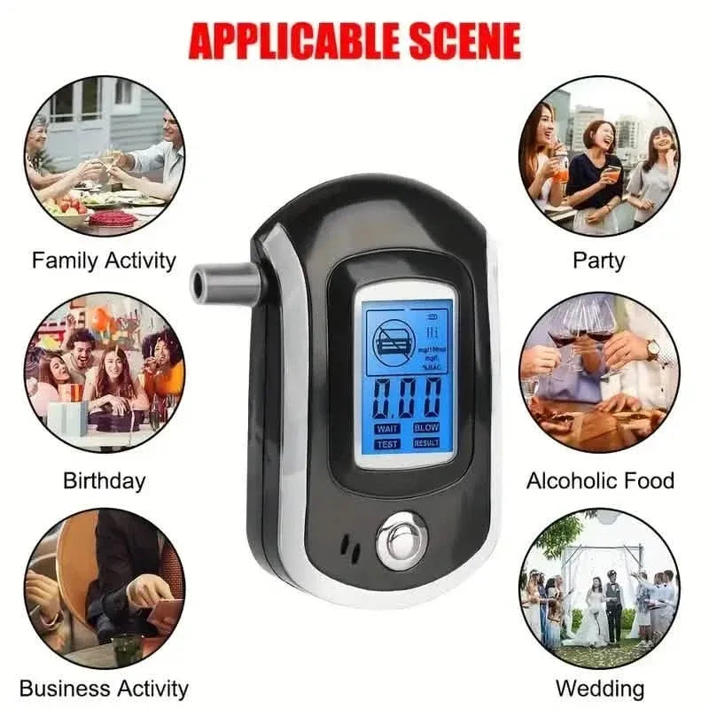 Police-Grade Breathalyzer with LCD Display - AT6000 Alcohol Tester - A-1 Thread Vault