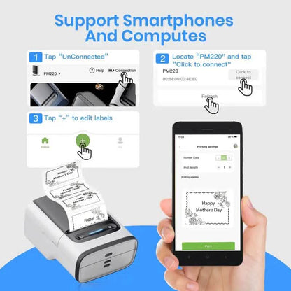 Polono Label Maker Machine with Tape PM220 Label Printer - A-1 Thread Vault