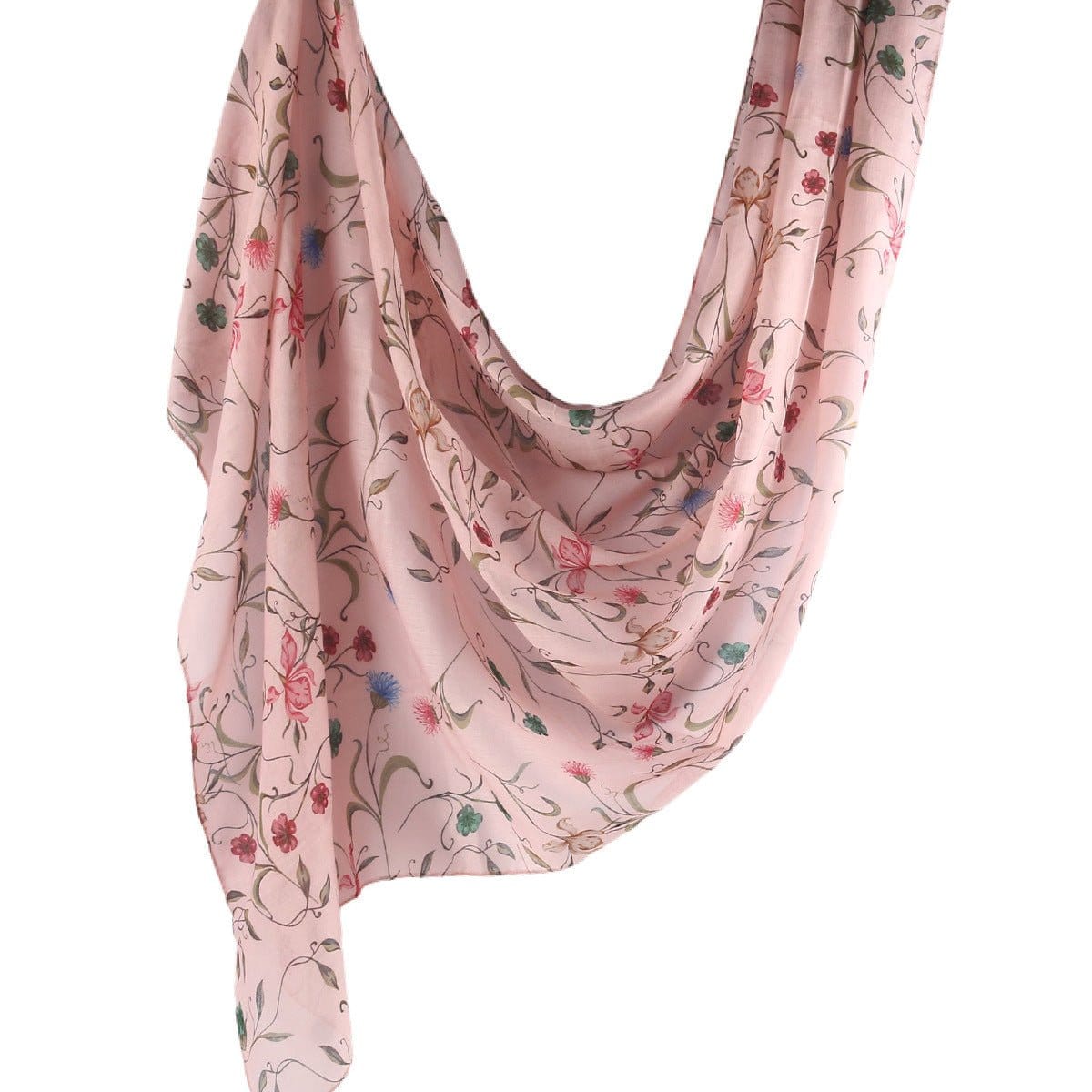 Poly-Cotton Floral Print Hijab Scarf(MH233) - A-1 Thread Vault