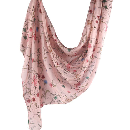 Poly-Cotton Floral Print Hijab Scarf(MH233) - A-1 Thread Vault