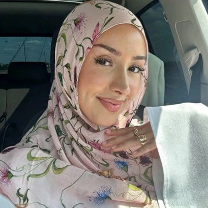 Poly-Cotton Floral Print Hijab Scarf(MH233) - A-1 Thread Vault