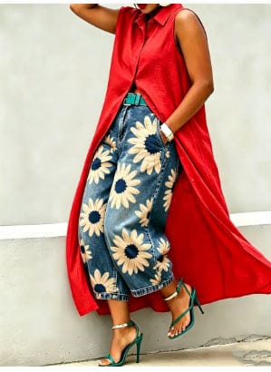 Polyester Wide-leg Pants - A-1 Thread Vault