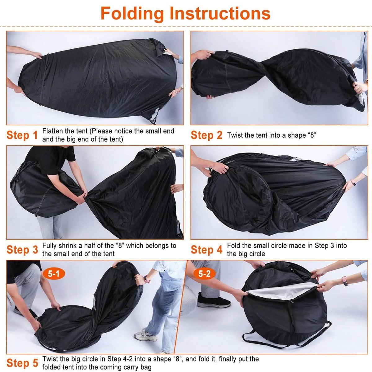 Pop Up Privacy Foldable Tent with Carry Bag - A-1 Thread Vault