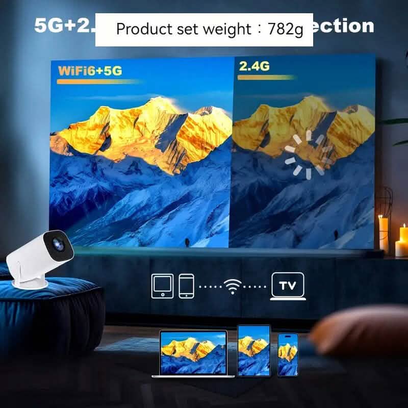 Portable 4K Mini Projector 180° Rotation - A-1 Thread Vault