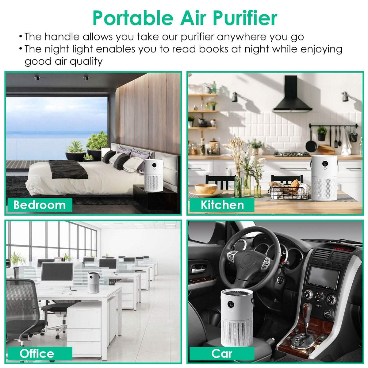 Portable Anio Air Purifier Electronic Air Sterilization with 4 Modes Night Light - A-1 Thread Vault