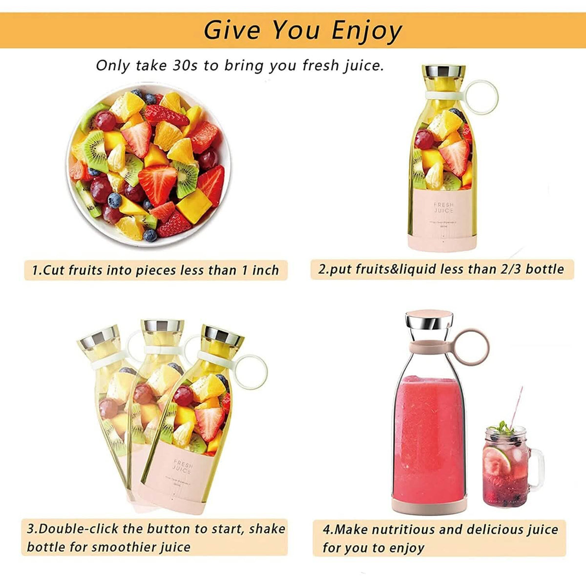 Portable Blender Bottle Electric Juicer - A-1 Thread Vault
