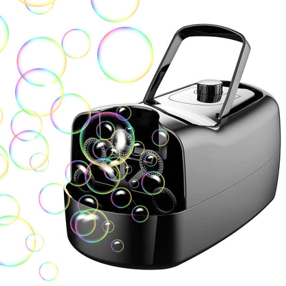 Portable Bubble Blowing Machine with 2 Speeds Handle 3000-4000 Bubbles Per Minute Plug-In Battery Powered - A-1 Thread Vault