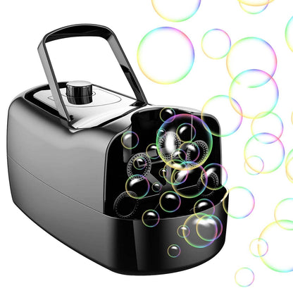 Portable Bubble Blowing Machine with 2 Speeds Handle 3000-4000 Bubbles Per Minute Plug-In Battery Powered - A-1 Thread Vault