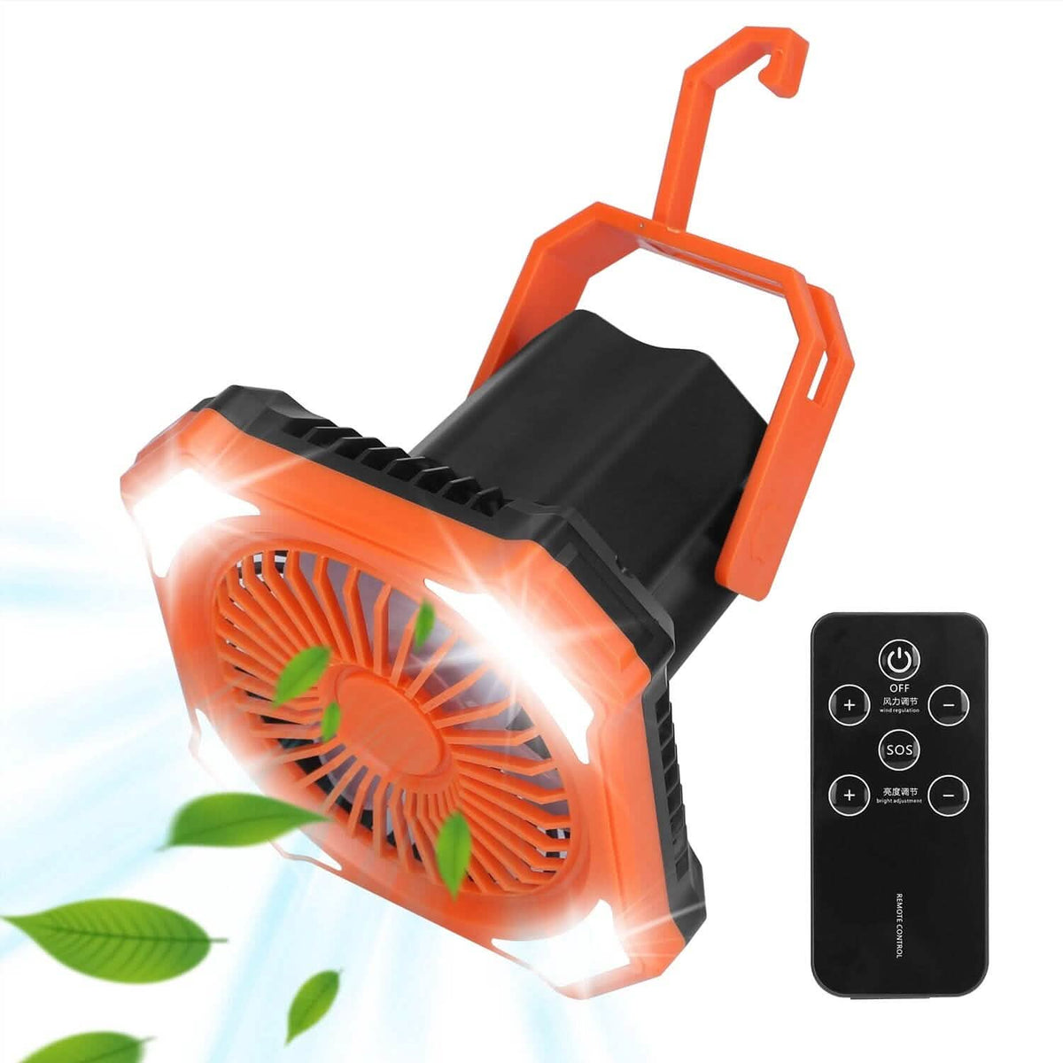 Portable Camping Lantern Fan 10000mAh Battery Powered with 4 Light Modes - A-1 Thread Vault