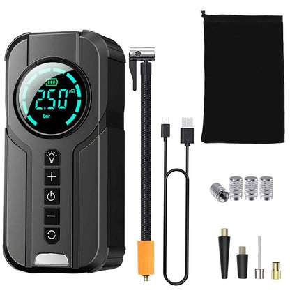Portable Car Compressor Wireless Electric Air Pump 150 PSI with LED Light - A-1 Thread Vault