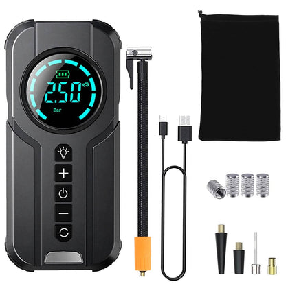 Portable Car Compressor Wireless Electric Air Pump 150 PSI with LED Light - A-1 Thread Vault