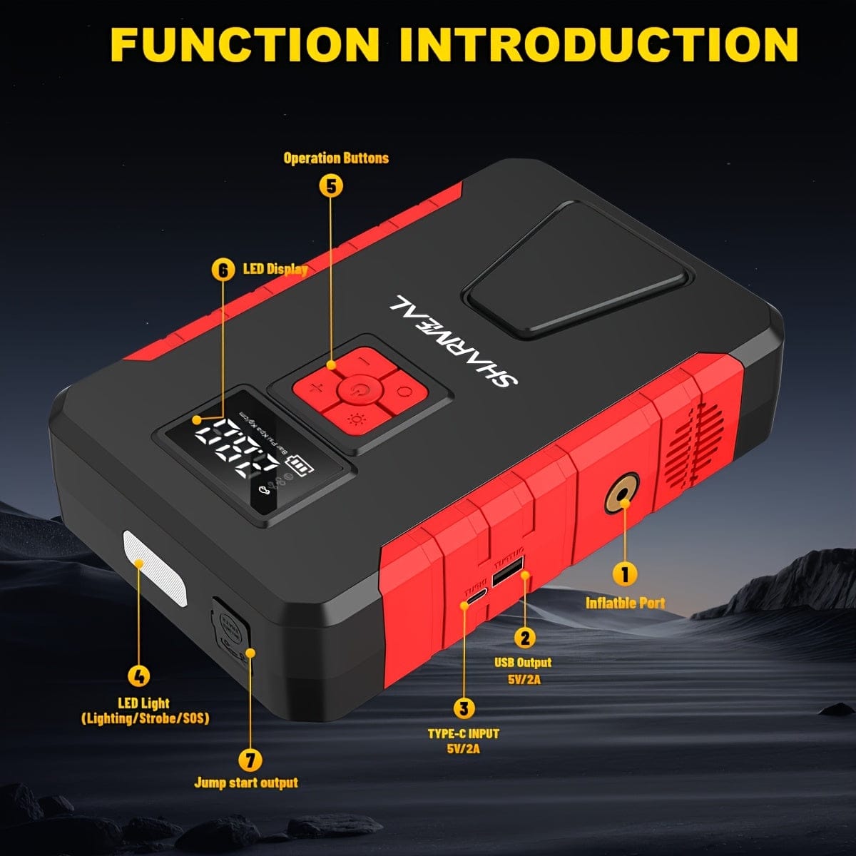 Portable Car Jump Starter with Air Compressor - A-1 Thread Vault