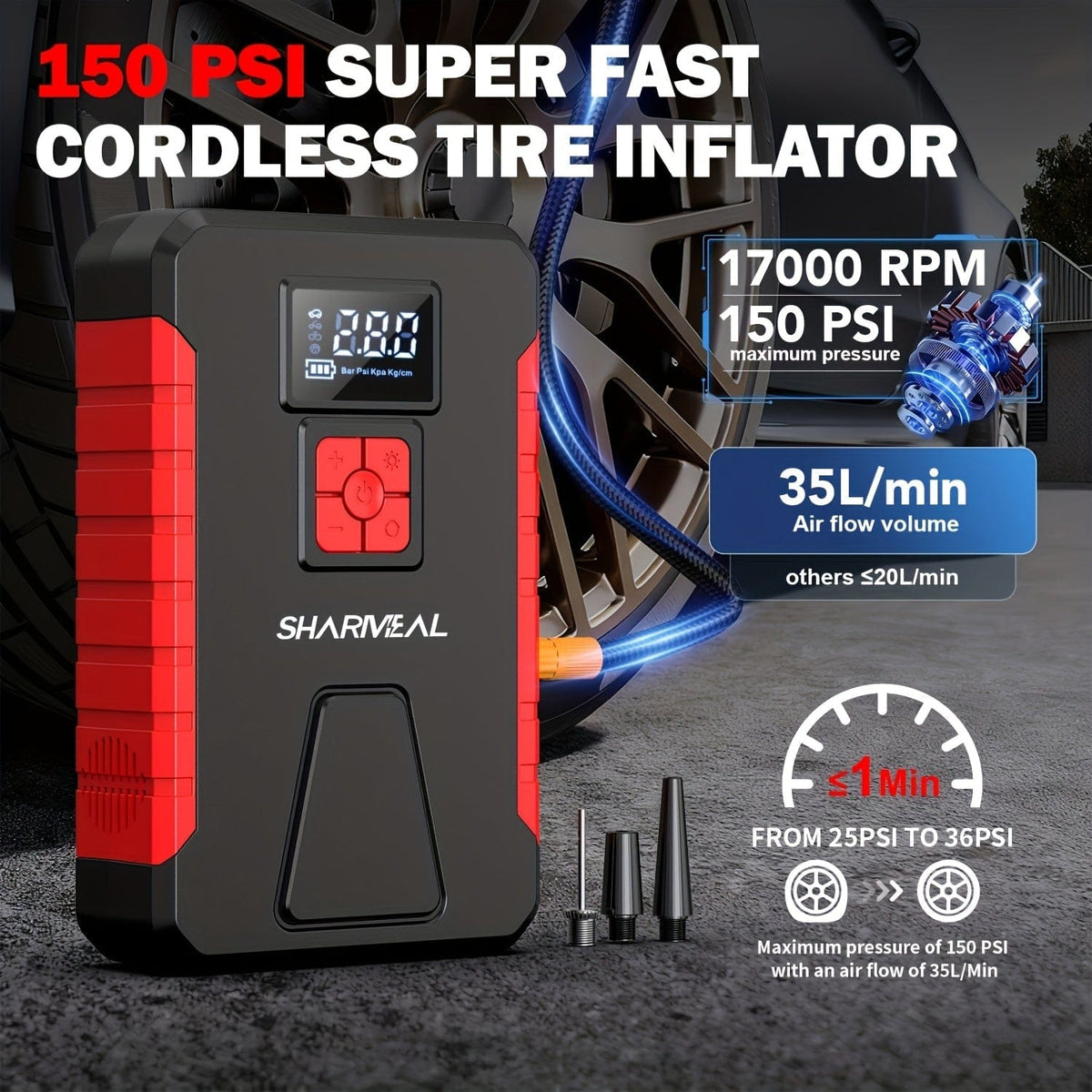 Portable Car Jump Starter with Air Compressor - A-1 Thread Vault