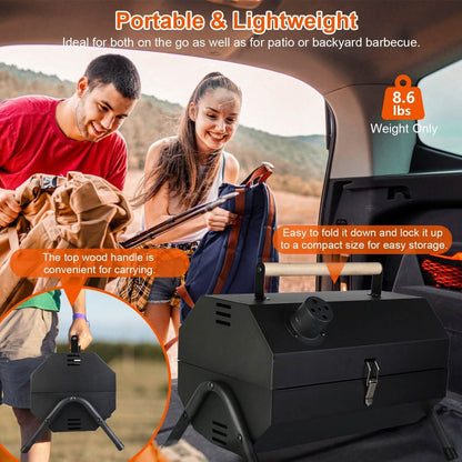 Portable Charcoal Two Sides Folding BBQ Grill - A-1 Thread Vault