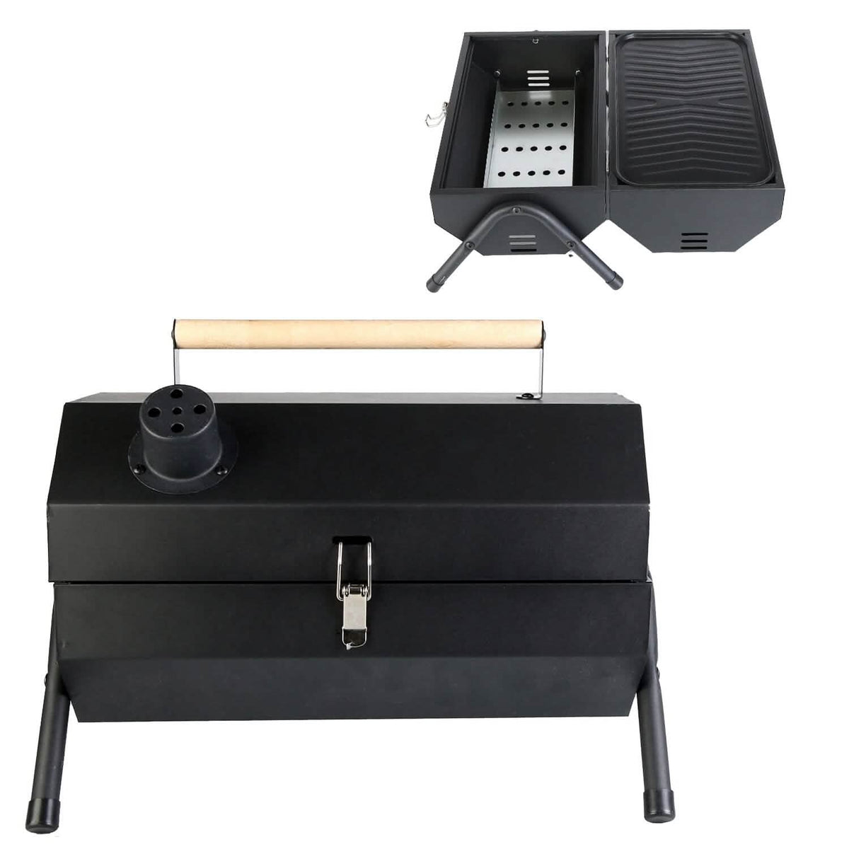 Portable Charcoal Two Sides Folding BBQ Grill - A-1 Thread Vault
