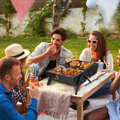 Portable Charcoal Two Sides Folding BBQ Grill - A-1 Thread Vault