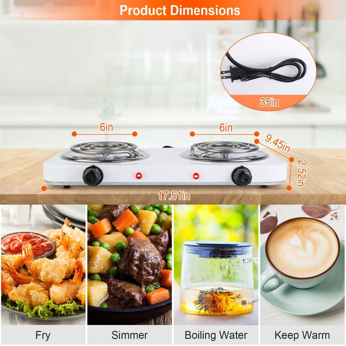 Portable Coil Heating Hot Plate Stove Countertop - A-1 Thread Vault