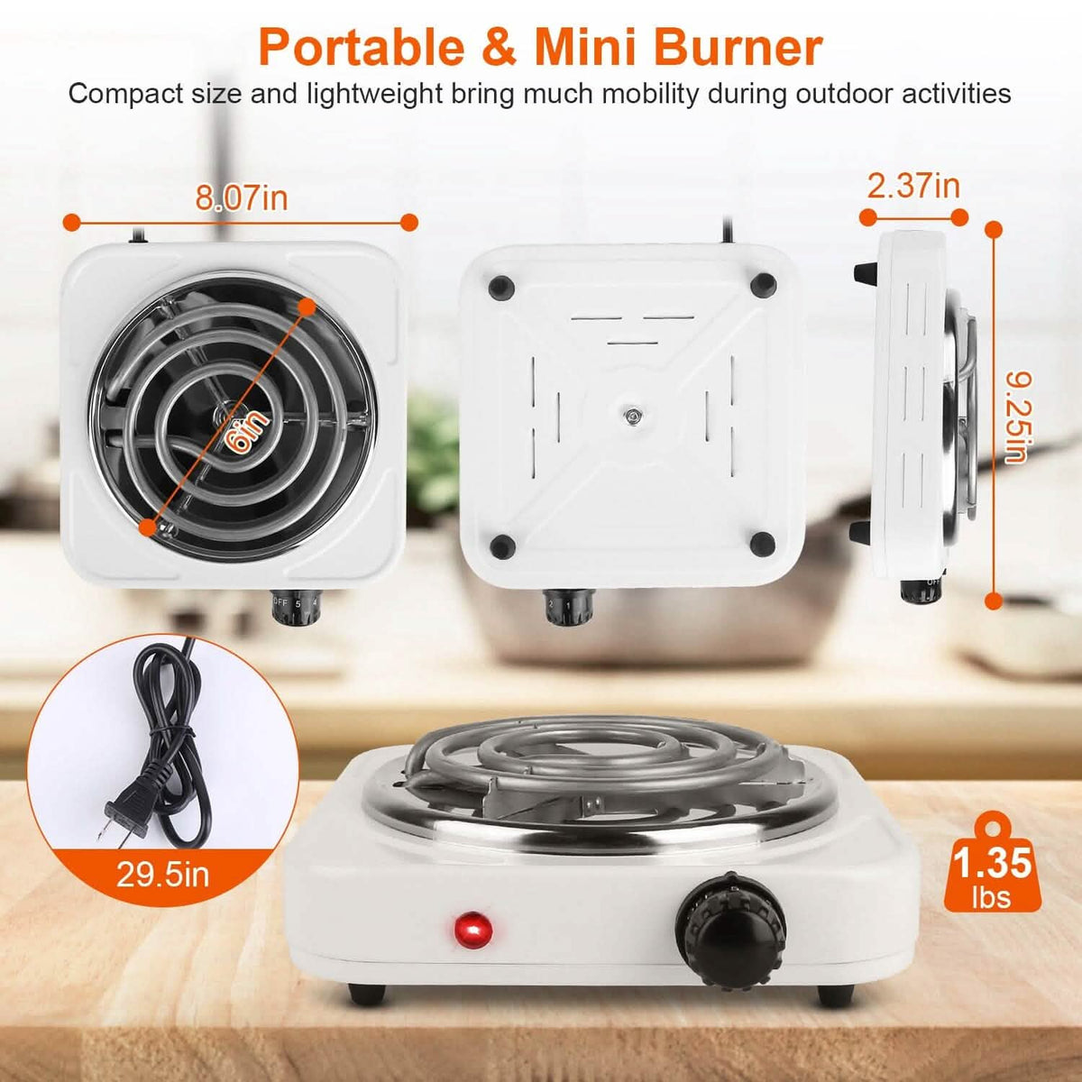Portable Coil Heating Hot Plate Stove Countertop - A-1 Thread Vault