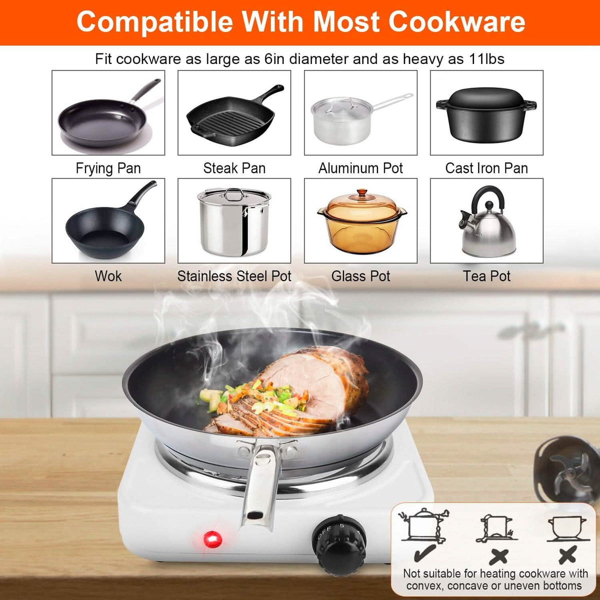 Portable Coil Heating Hot Plate Stove Countertop - A-1 Thread Vault