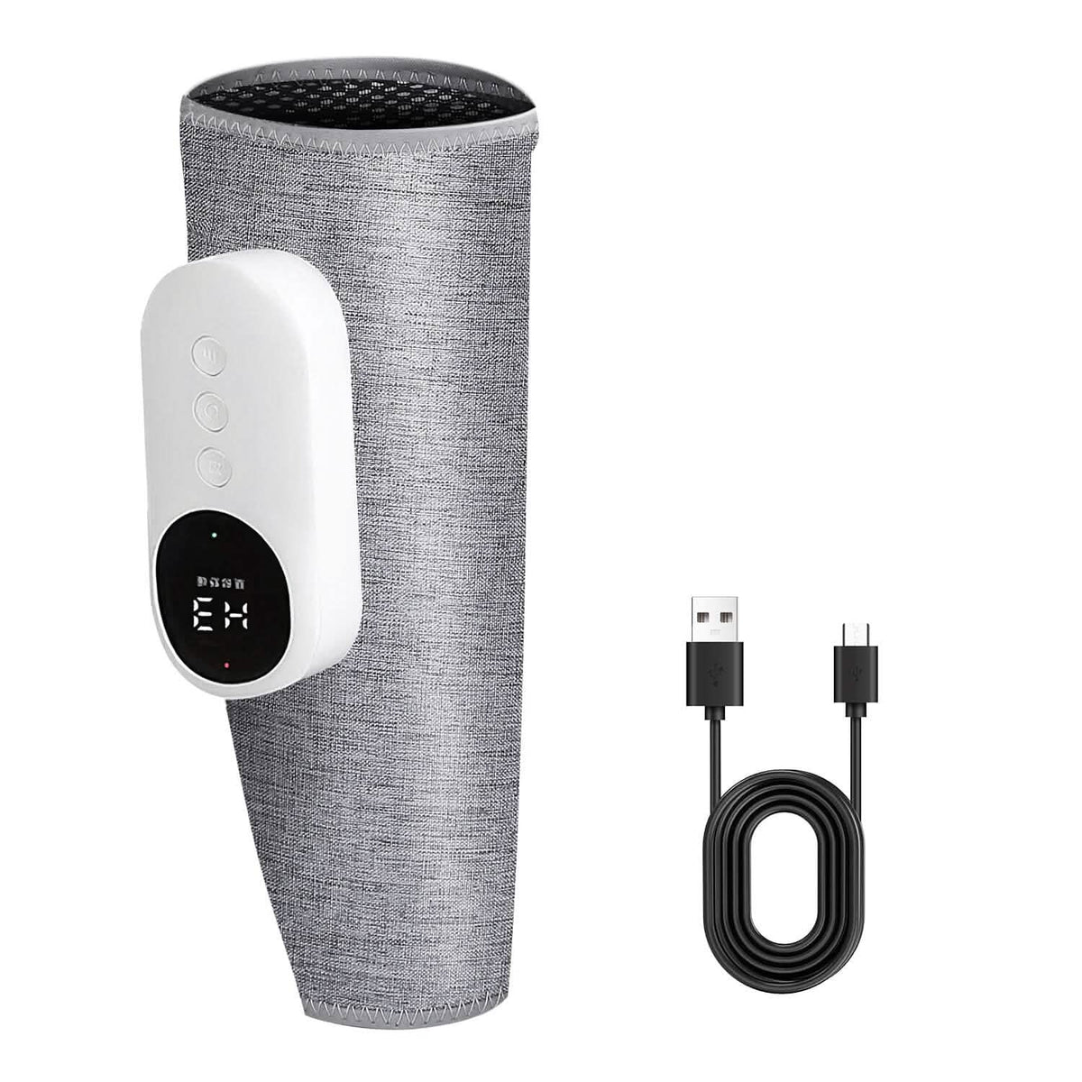 Portable Cordless Rechargeable Air Leg Compression Massage Adjustable Wrap with 3 Modes Intensities Heating Function - A-1 Thread Vault