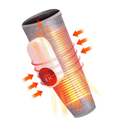 Portable Cordless Rechargeable Air Leg Compression Massage Adjustable Wrap with 3 Modes Intensities Heating Function - A-1 Thread Vault