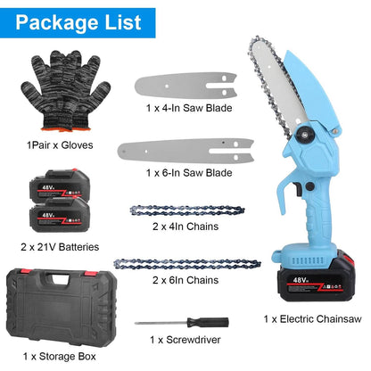 Portable Handheld Cordless Small Chain Saw Battery Powered - A-1 Thread Vault