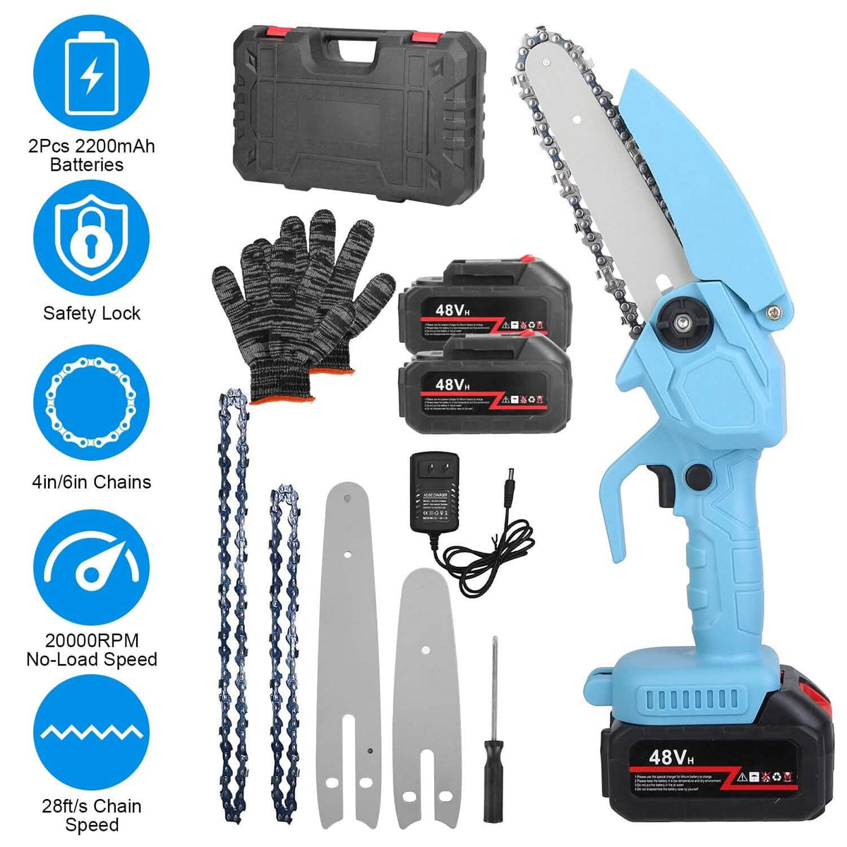 Portable Handheld Cordless Small Chain Saw Battery Powered - A-1 Thread Vault