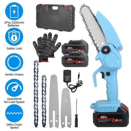 Portable Handheld Cordless Small Chain Saw Battery Powered - A-1 Thread Vault