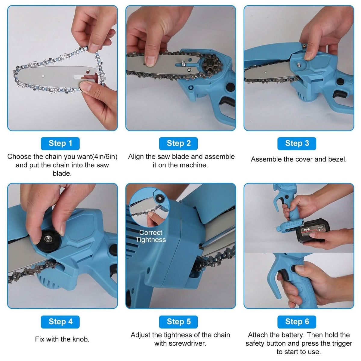 Portable Handheld Cordless Small Chain Saw Battery Powered - A-1 Thread Vault