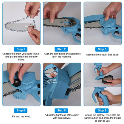 Portable Handheld Cordless Small Chain Saw Battery Powered - A-1 Thread Vault