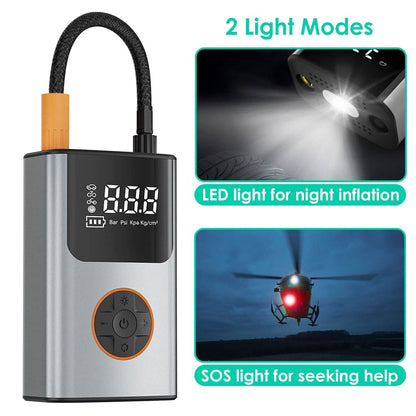 Portable Mini Tire Inflator with Digital Display LED Light - A-1 Thread Vault