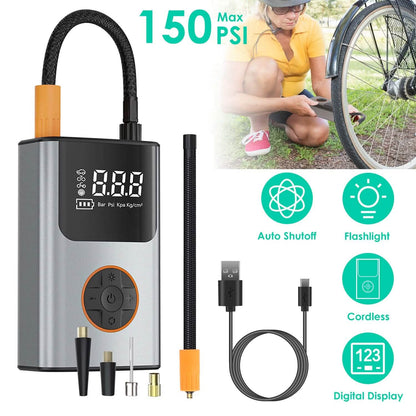 Portable Mini Tire Inflator with Digital Display LED Light - A-1 Thread Vault