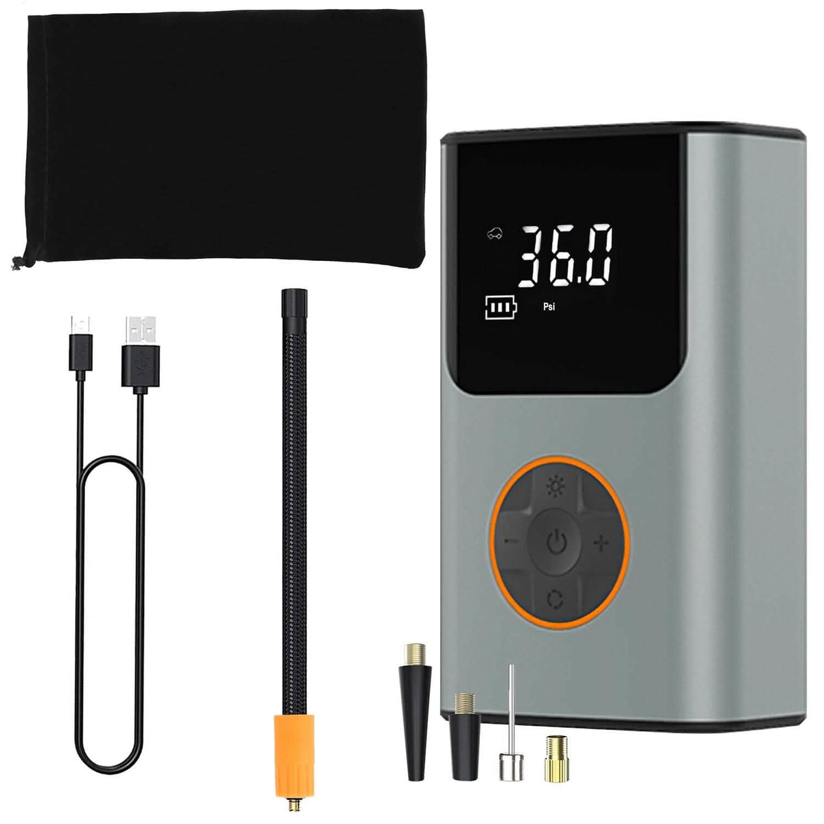 Portable Mini Tire Inflator with Digital Display LED Light - A-1 Thread Vault