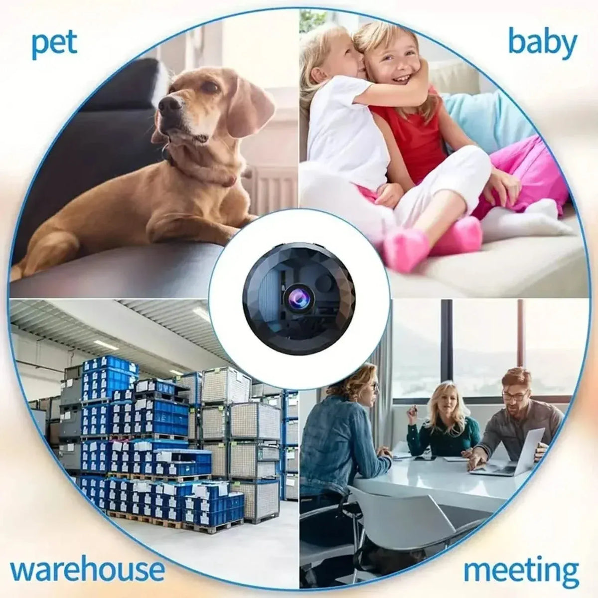 Portable Mini Wireless WiFi Camera, Indoor/Outdoor Surveillance Security Hidden Nanny Cam with Night Vision - A-1 Thread Vault