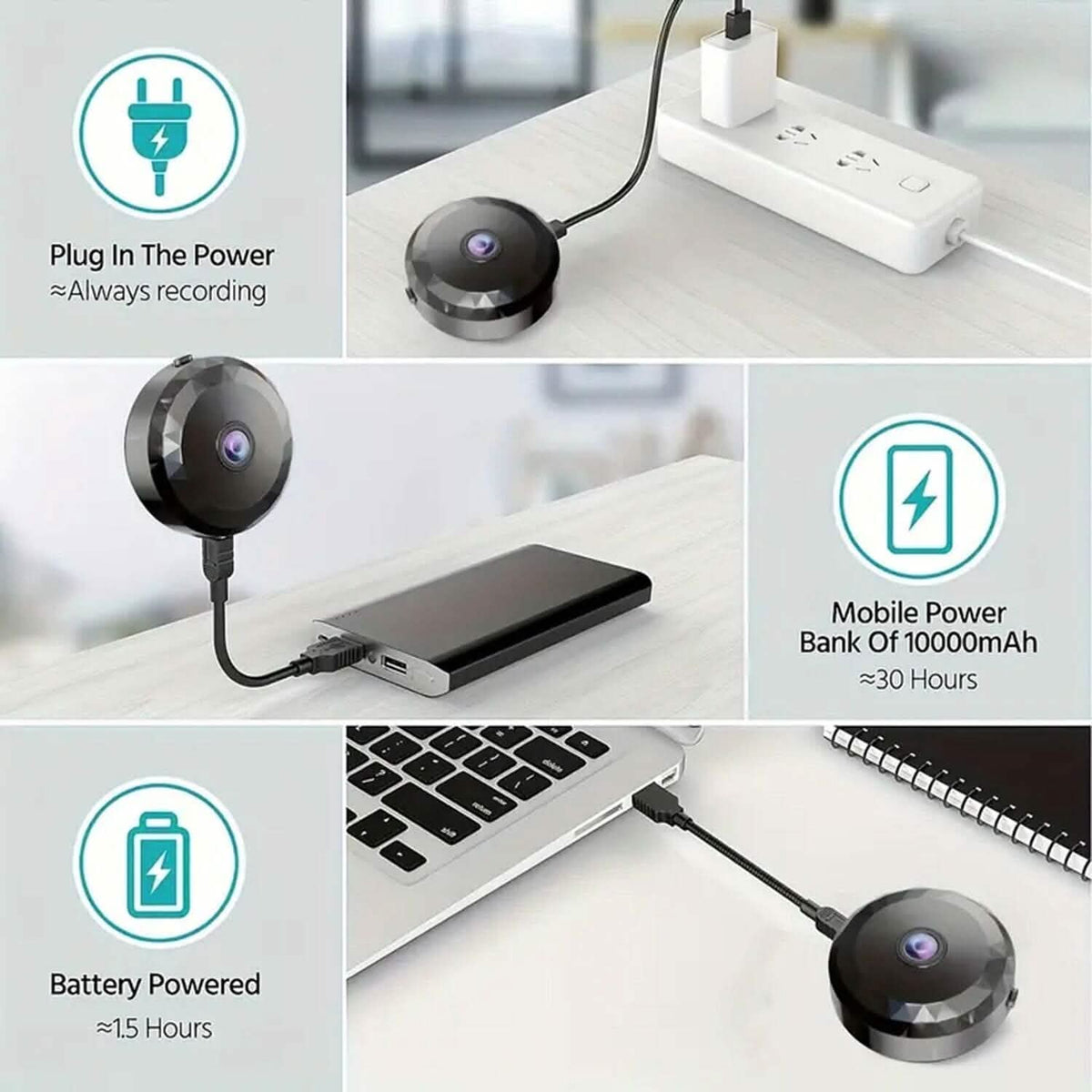 Portable Mini Wireless WiFi Camera, Indoor/Outdoor Surveillance Security Hidden Nanny Cam with Night Vision - A-1 Thread Vault